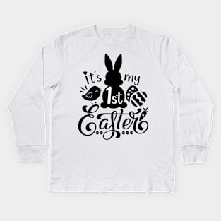 It's My First Easter Kids Long Sleeve T-Shirt